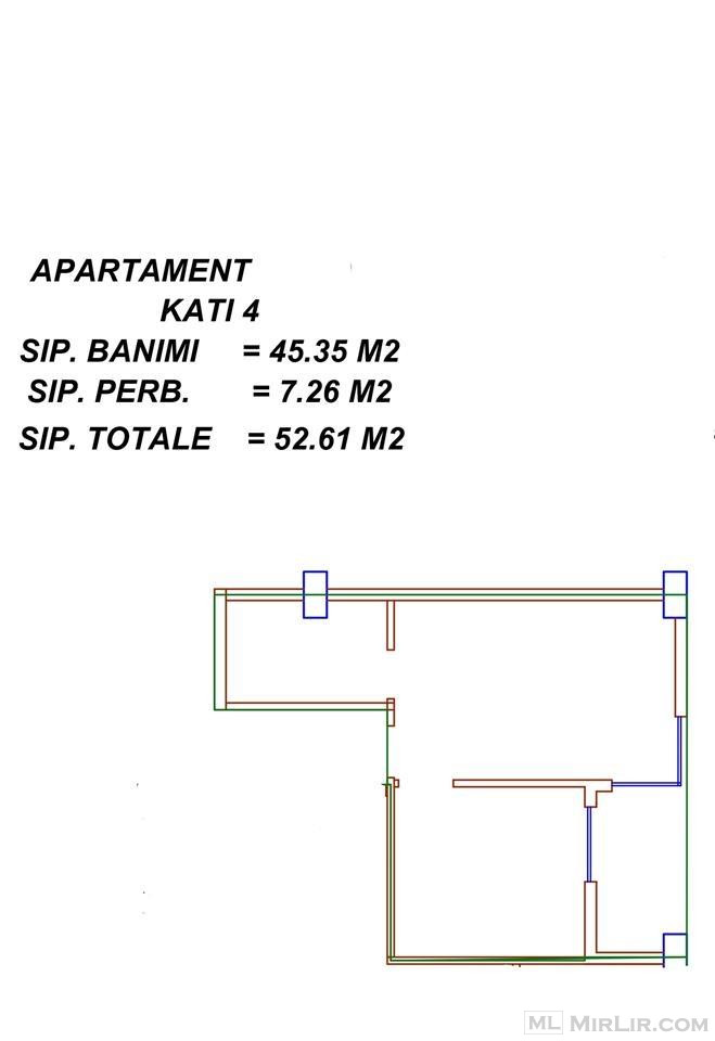 Apartament 52.6 m²