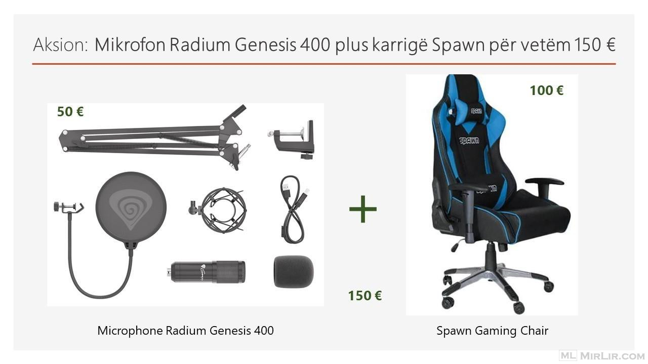 Microphone Radium Genesis 400 + Spawn Gaming Chair