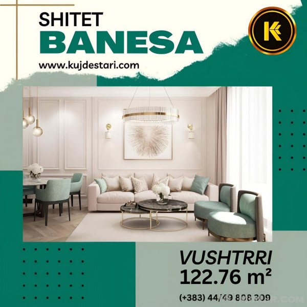 🌆 Shitet Banesa me sipërfaqe totale: 122.76 m² 🌆