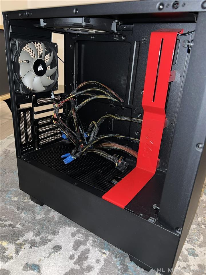 Kasë Per PC NZXT H510i, kuq-zi