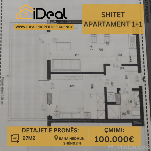 🔥 Shitet Apartament 1+1 te "Rana Hedhun", Shëngjin! 🔥