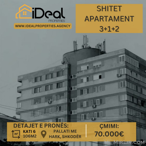 🔥 Shitet Apartament 3+1+2 te "Pallati me hark, Rus", Shkodër!