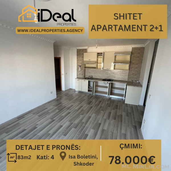 🔥 Shitet Apartament 2+1 te "Isa Boletini", Shkodër! 🔥