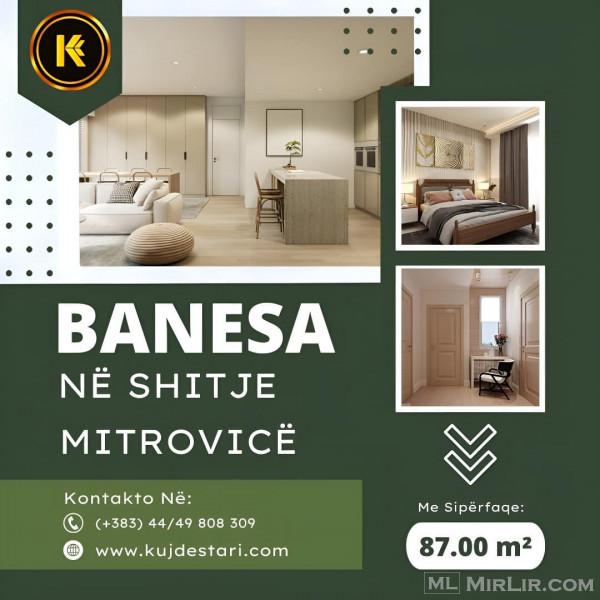 🌆 Shitet Banesa me sipërfaqe totale: 87.00 m² 🌆