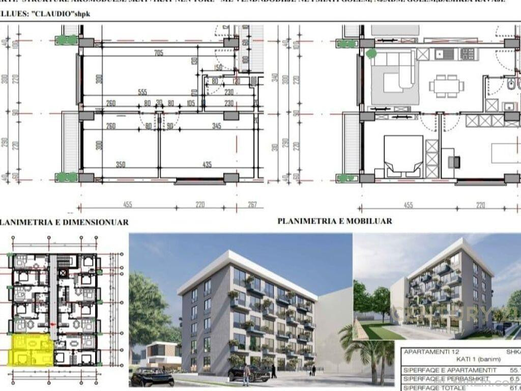 Apartament 1+1 Për Shitje ndertim i ri në Golem, Durrës - 67