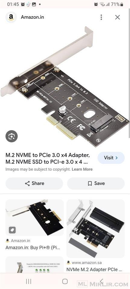 M.2 NVME to PCIe 3.0 x4 Adapter, M.2 NVME SSD to PCI-e 3.0 x