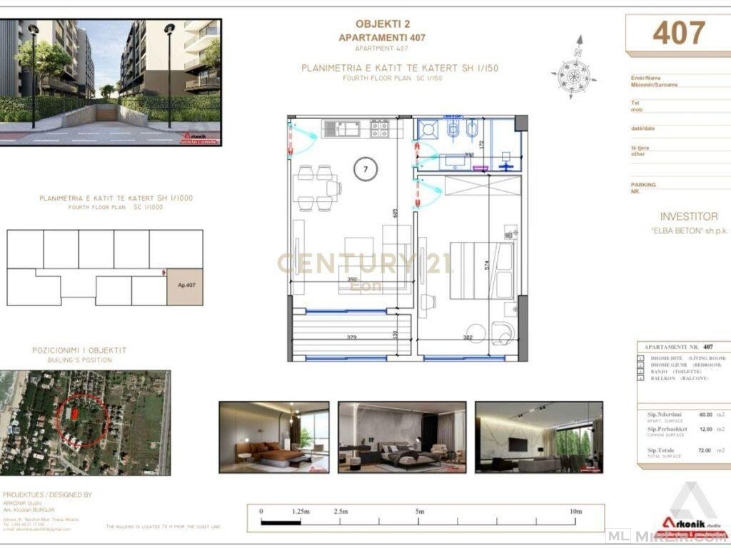 Apartament 1+1 për Shitje në Golem, Durrës - 90000€ | 72.00m