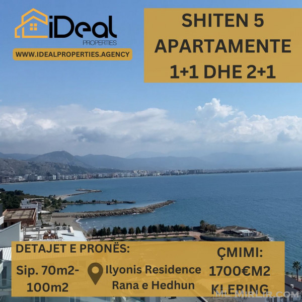 🔥Shiten Apartamentet 1+1 dhe 2+1 me çmim kleringu tek "Ilyonis Residence tek Rana e Hedhun" 🔥