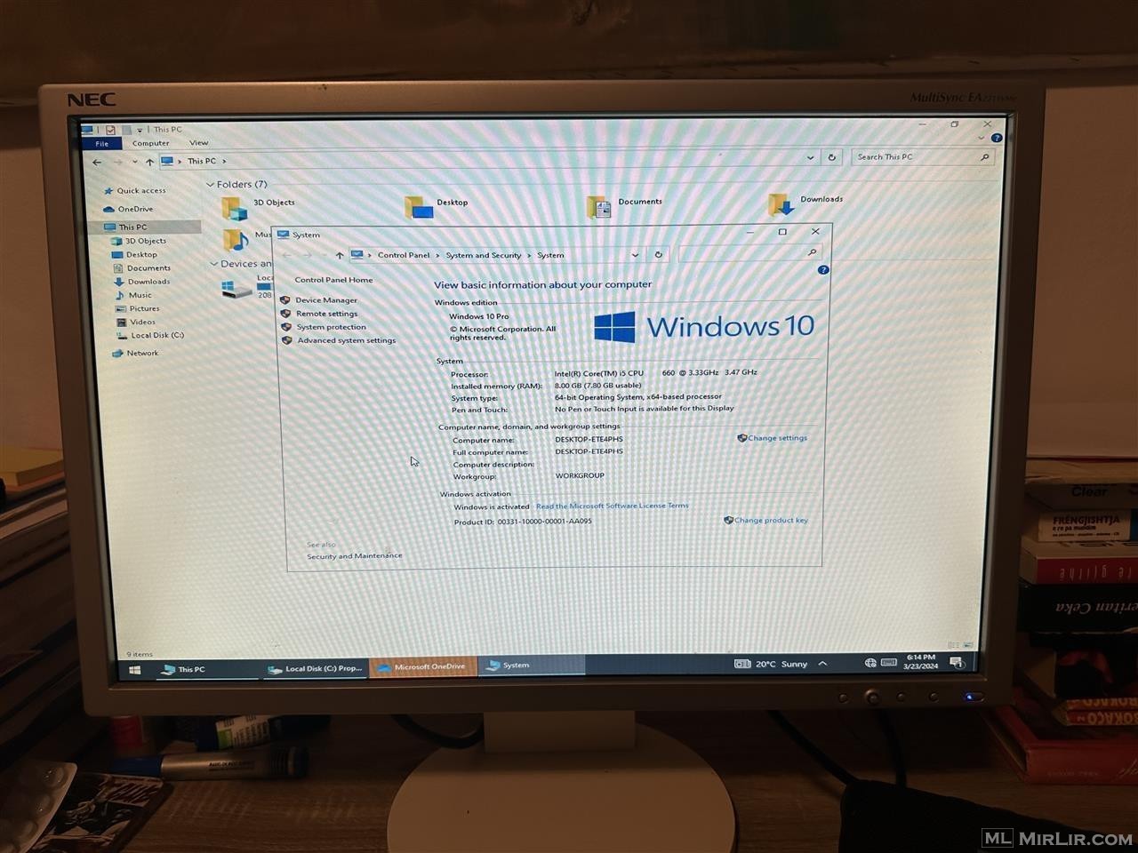 Shitet HP core i5 8gb Ram + monitor + tastiere/mouse
