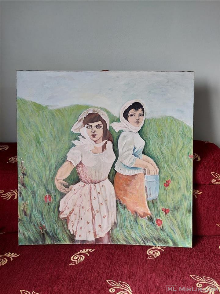 Piktura origjinale \"Bashkë në fushën e luleve\"