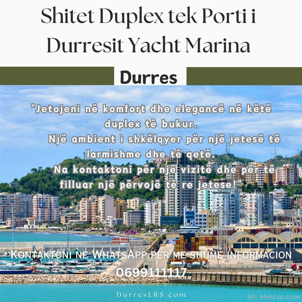 Shitet Duplex tek Porti i Durresit \" Yacht Marina\"