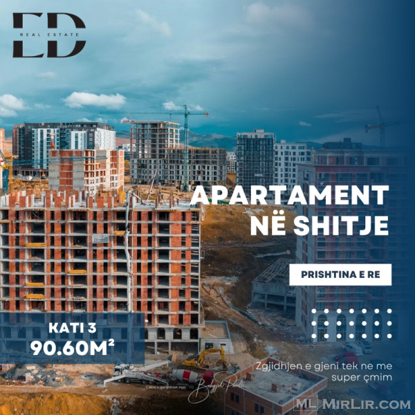 Shitet apartamenti 90.60㎡ në Lagjen Prishtina e Re 