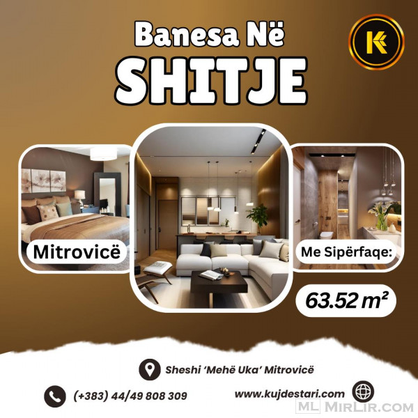🌆 Shitet Banesa me sipërfaqe totale: 63.52 m² 🌆