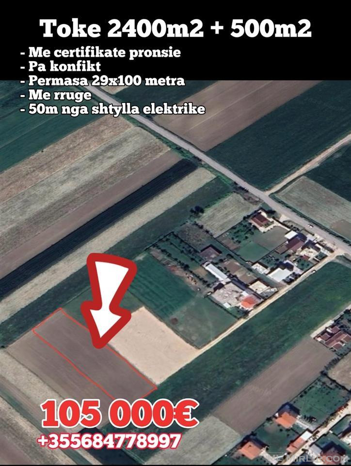 Toke ne Shitje / 2400m2+500m2