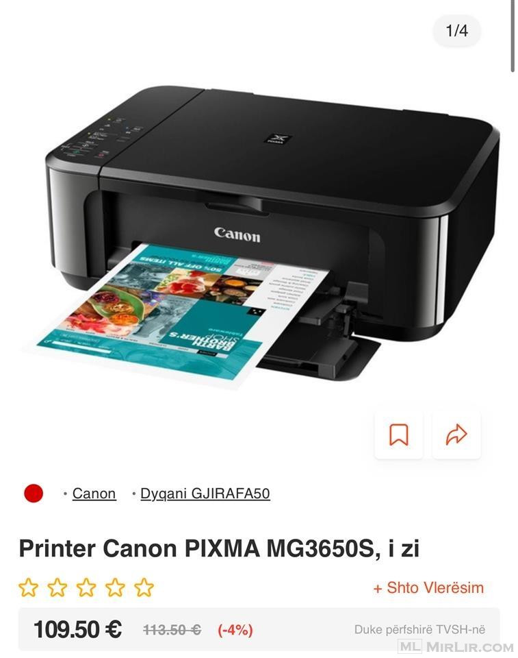 Printer Canon PIXMA (Me ngjyra)