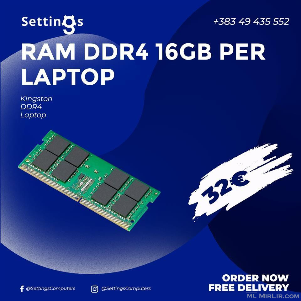 RAM DDR4 16GB per Laptop