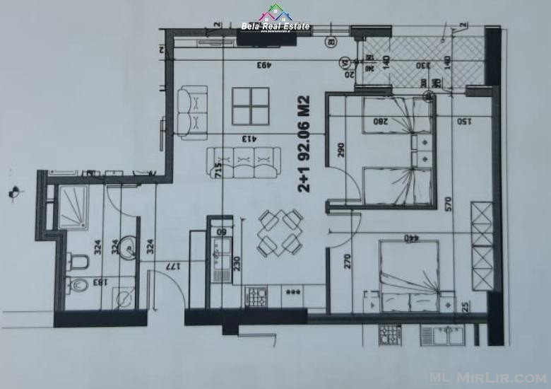 Apartament 2+1 Per Shitje Ne Yzberisht (ID B120457) Tirane