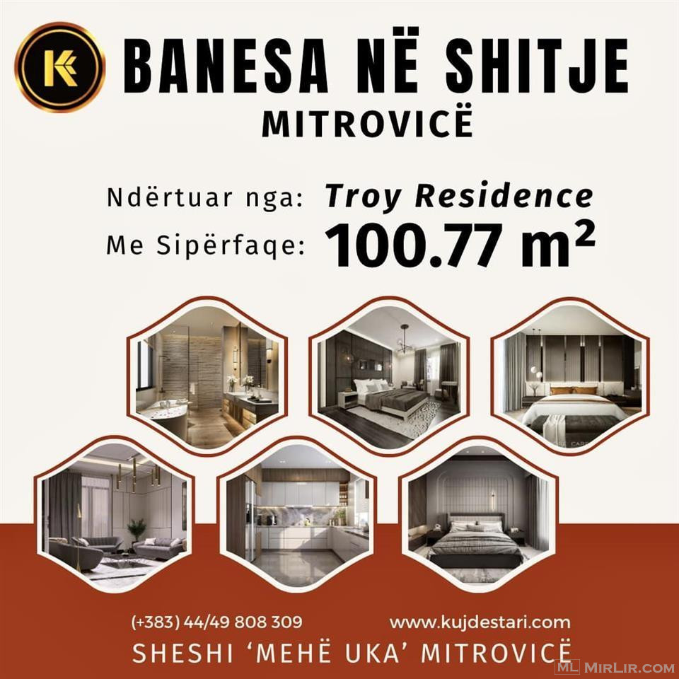 ??????? Banesa me sipërfaqe: 100.77 m² në Mitrovicë