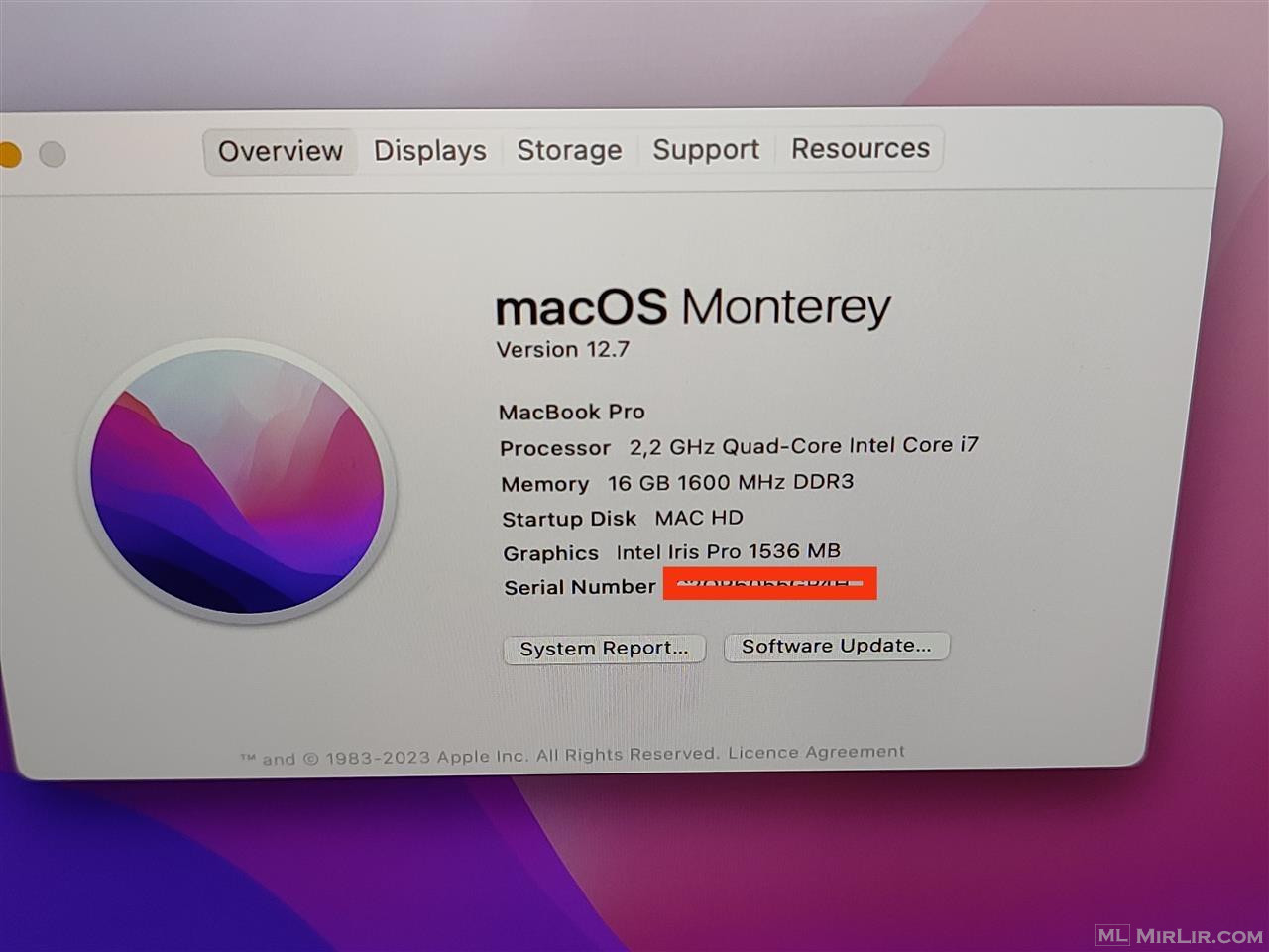 MacBook Pro i7,16g ram 1tb M2 ssd( Mid 2015 quad core )+Appl