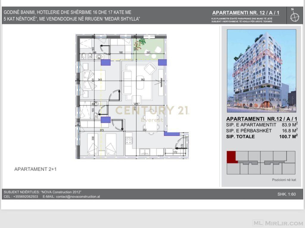 Apartment 2+1+post parkimi 240000 €