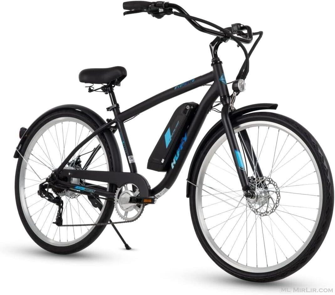 Huffy Everett + 27.5” Electric Bike for Adults, 7 Speed, Alu