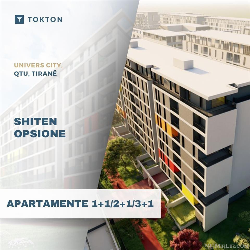 Shitet Apartament 2+1, Univers City. QTU