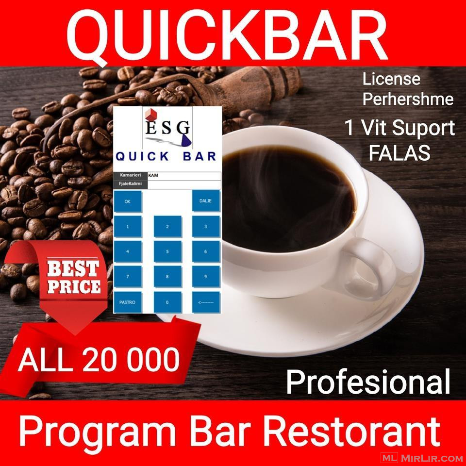 Program Bar Restorant Quick Bar Profesional