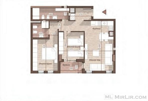 Shitet apartament 2+1+2 Univers City/ 89,376 euro