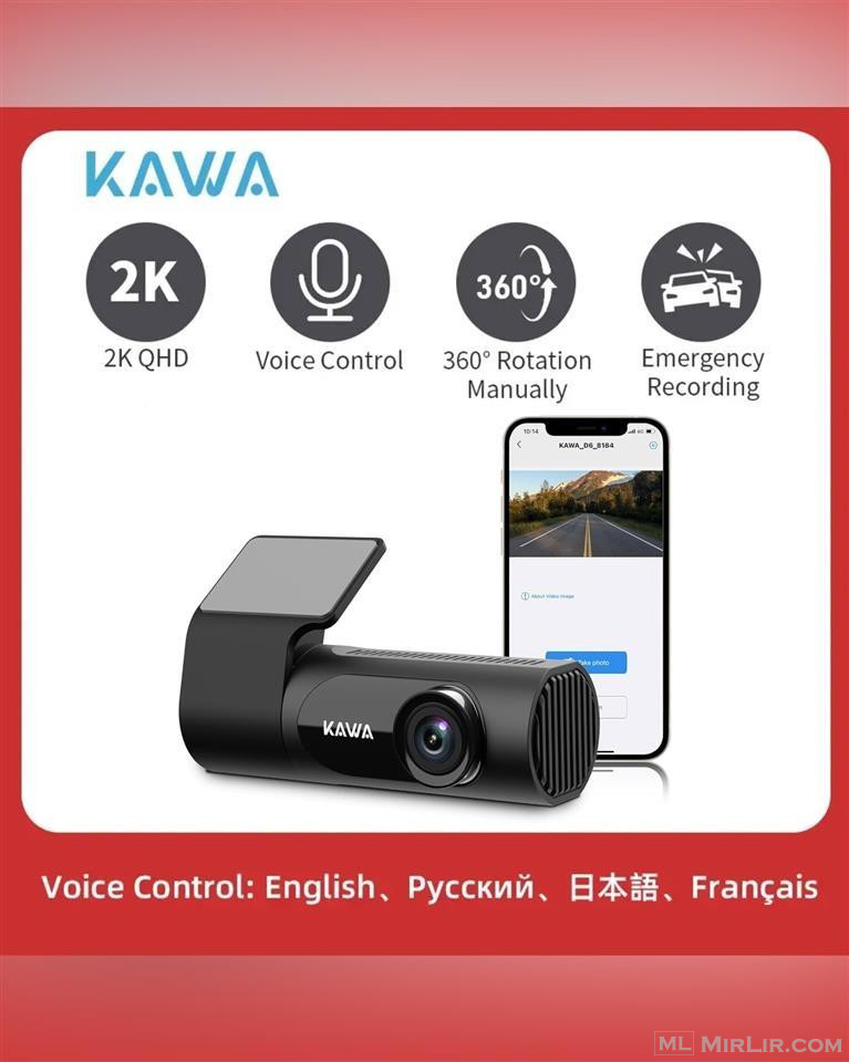 Kamer makine KAWA D5 me WiFi për monitorim nga telefoni, 2K