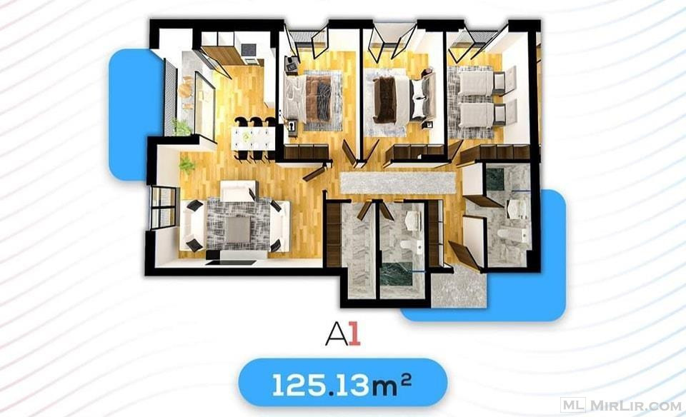 ??????  banesa 125..13 m² (3 dhoma gjumi) në Lipjan 