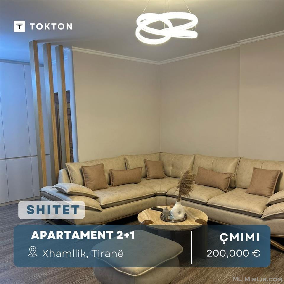 Shitet, Apartament 2+1,Xhamllik, Tiranë,TT 828