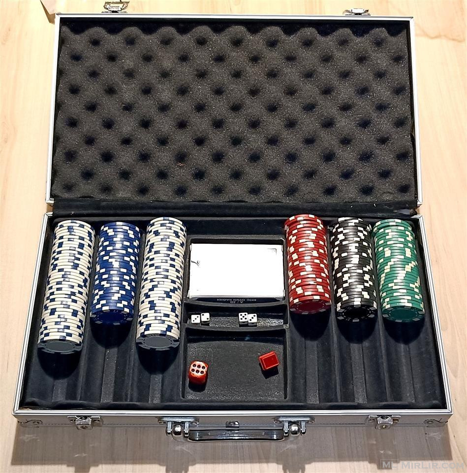 Poker Chips në kuti alumini 185 cope