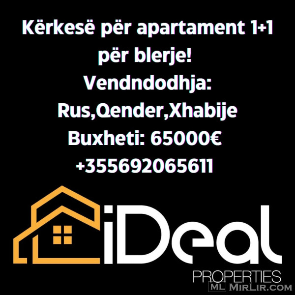 🔥 Kërkesë për Apartament 1+1 për blerje! 🔥 