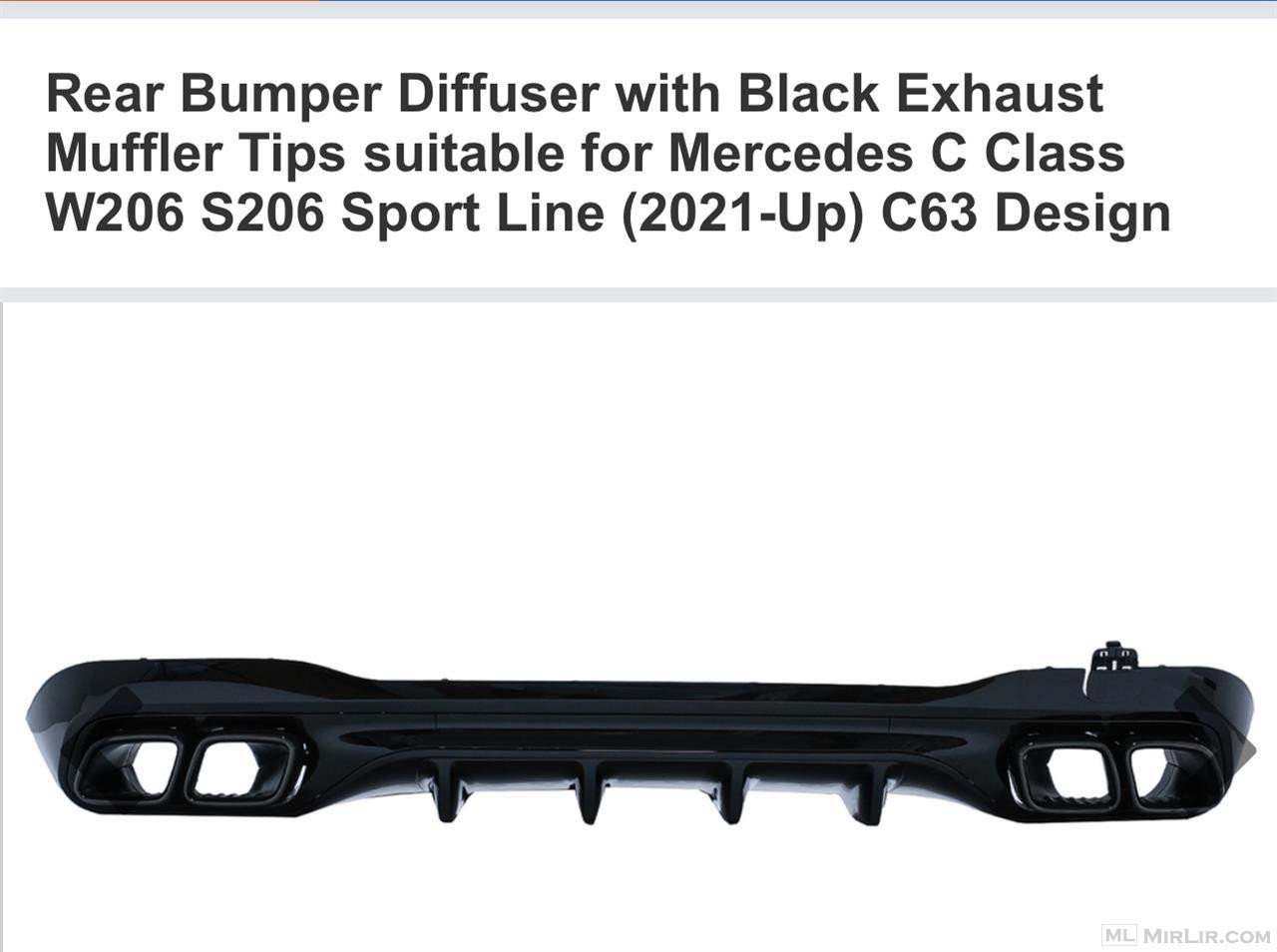 Mercedes C Class w206 2021 difuzor 6.3 amg design