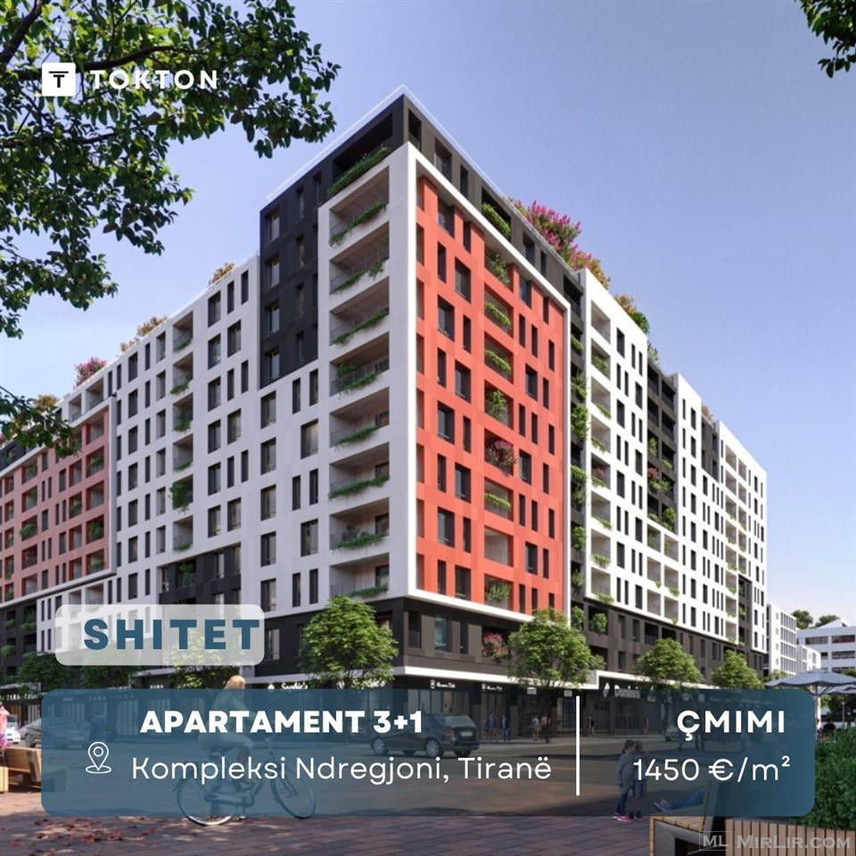 Shitet Apartament 3+1, Kompleksi \"Ndregjoni\", Bulevardi i Ri