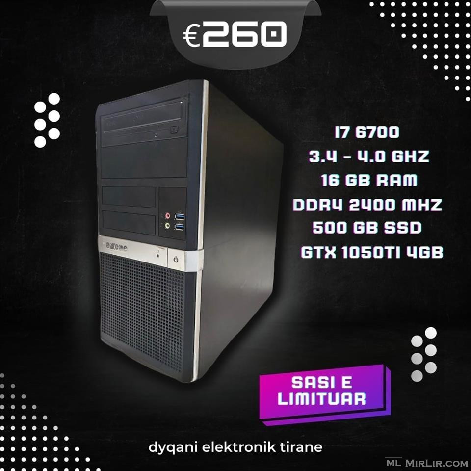 260 EURO I7-6700, 3.4 - 4.0GHZ 4 CORE 8 THREADS  16GB RAM DD