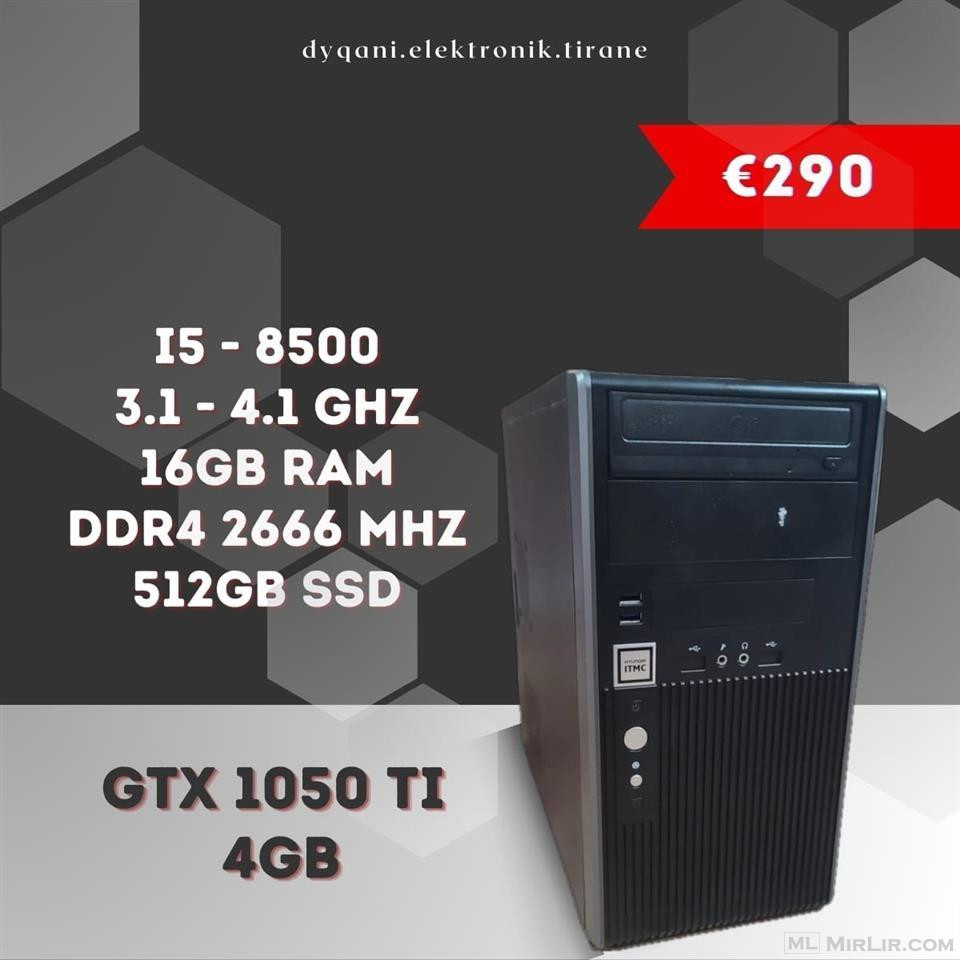 290 EURO GAMING PC  CPU I5-8500 3.1 - 4.1 GHz , HEXACORE (6 