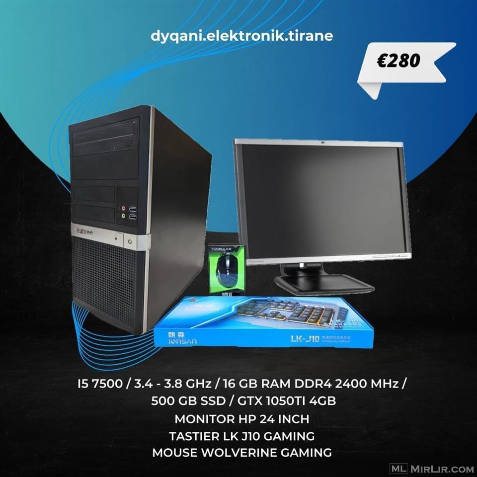 280 EURO I5-7500, 3.4 - 3.8GHZ 16GB RAM DDR4 512GB SSD GTX 1