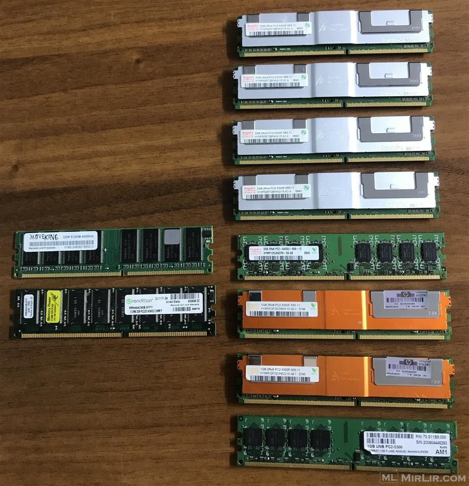 RAM DDR2 edhe DDR - te gjitha 20€
