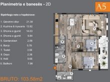 Banesë 2+1 me siperfaqe 103.58m² në #Shitje në Pejë.