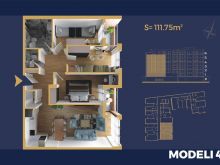 Banesë 3+1 me siperfaqe 111.75m² në #Shitje në Pejë.