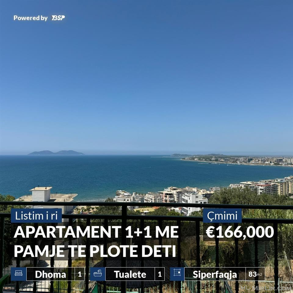 APARTAMENT 1+1 ME PAMJE TE PLOTE DETI NE REZIDENCEN „PANORAM