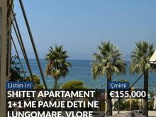 SHITET APARTAMENT 1+1 ME PAMJE DETI NE LUNGOMARE, VLORE