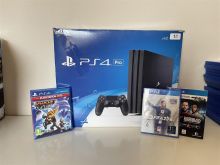 PS4 Pro ne kuti akull I paster me dy leva dhe lojra super gj