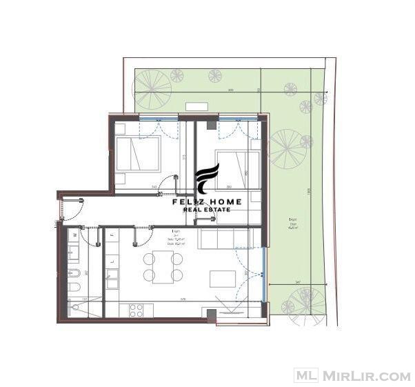 SHITET APARTAMENT 2+1 DHERMI 313600 EURO