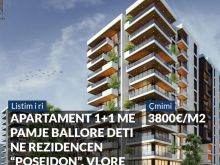 APARTAMENT 1+1 ME PAMJE BALLORE DETI NE REZIDENCEN “POSEIDON