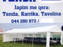 Tenda shatora krrika dhe tavolina me qera 044280873
