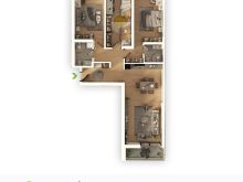 Shitet banesa 118.8m2 - Central Park Residence - aktiv
