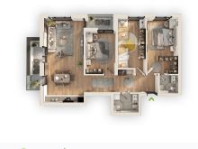 Shitet banesa 116.9m2 - Central Park Residence, Drenas - akt