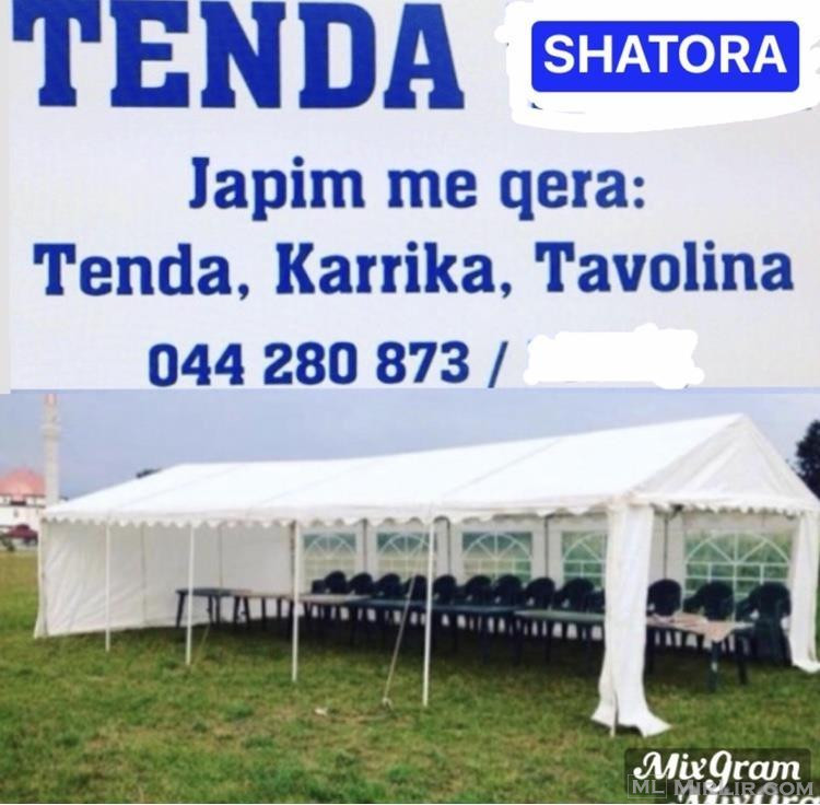 TENDA  TAVOLINA SHATORA DHE KARRIKA